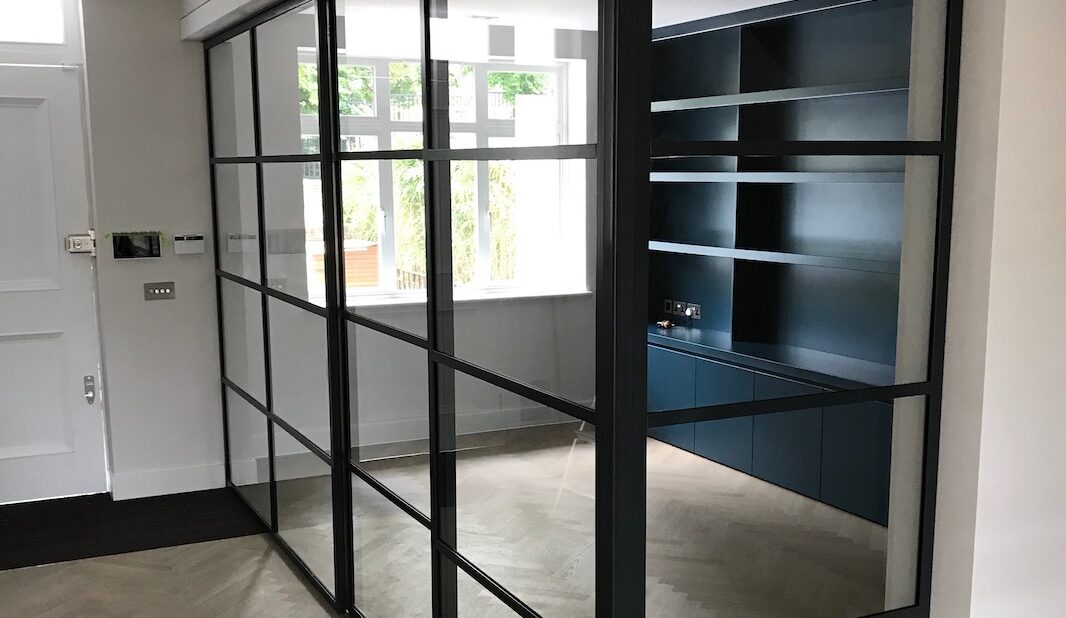 Black Original Steel Sliding Door & Partition Design Plus London