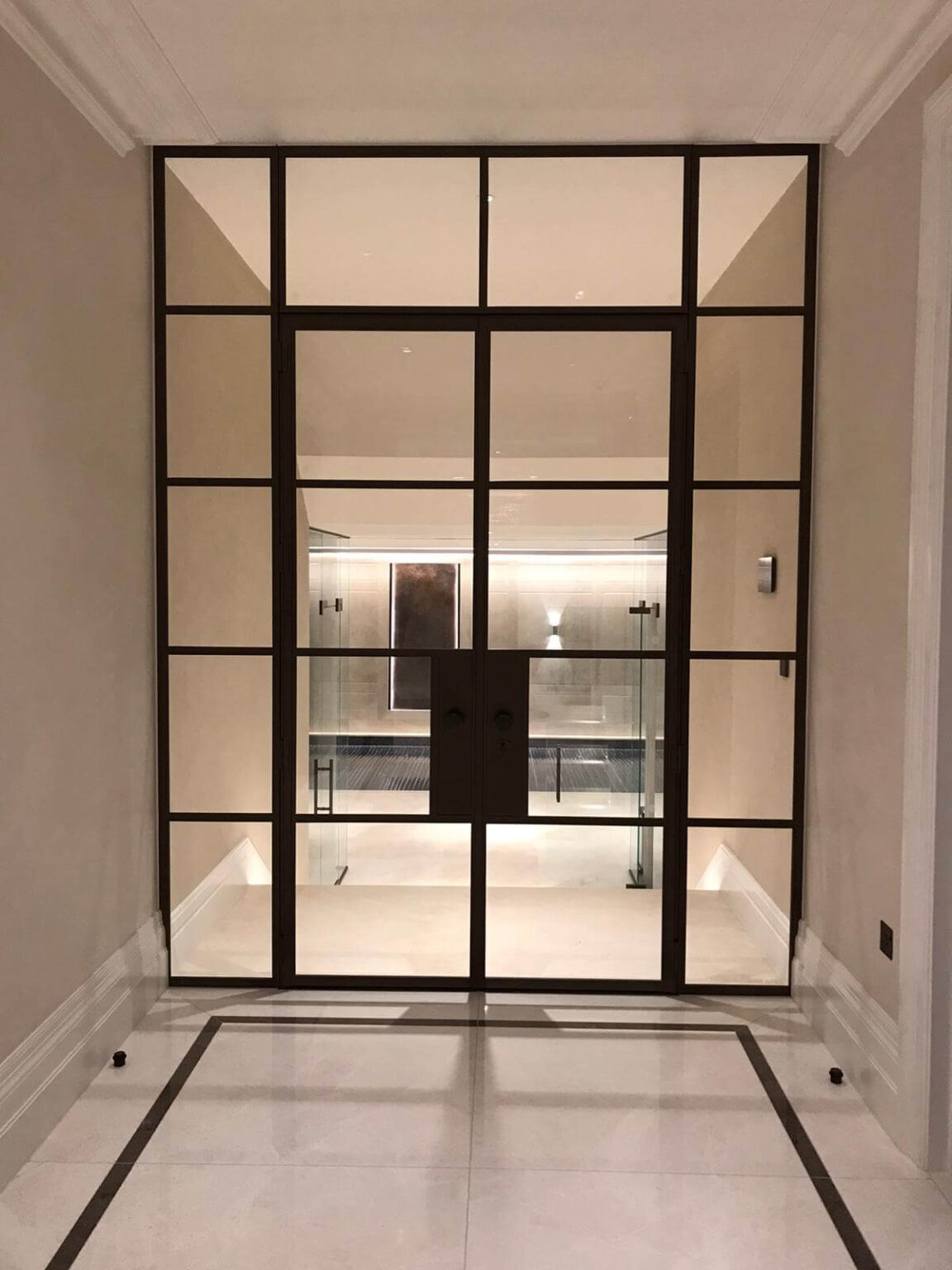 Internal Steel Fire doors FD30 rated steel & glass doors and screens
