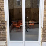 Origin aluminium french doors in white