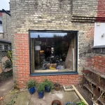 Origin large picture window in aluminium