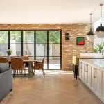 Origin slim folding doors installed in Barnes Kitchen